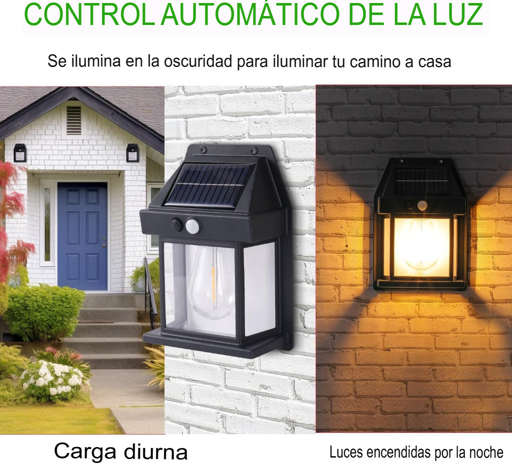 luz Solar De Pared + Sensor Movimiento Luz de Exterior