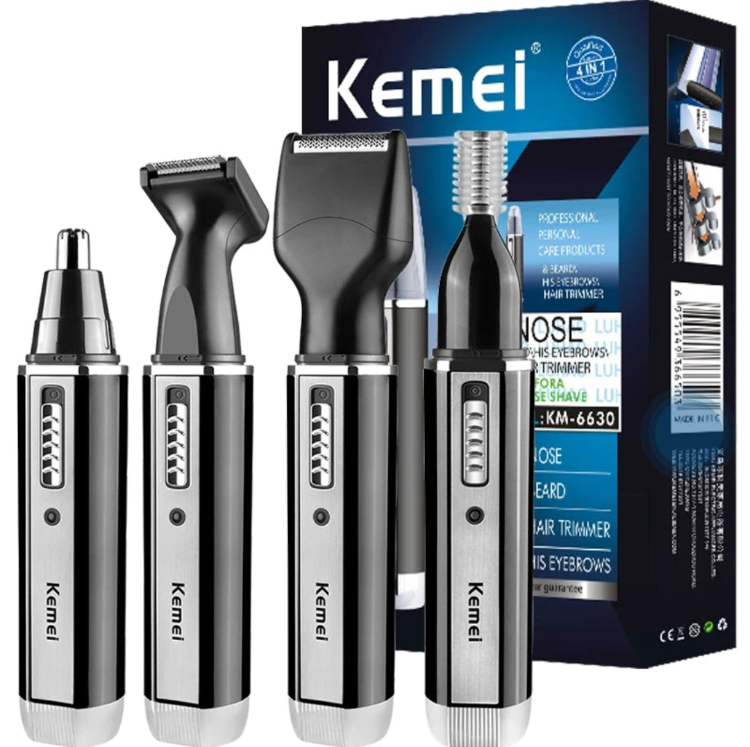 kit de Maquina afeitadora recargable KEMEI 4 en 1 multiproposito