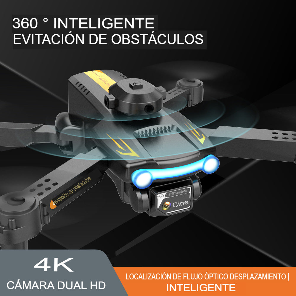 Drone con cámara Daul 4K Quadcopter de control remoto con función de obstáculo de cuatro lados